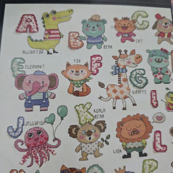 Design Works Counted Cross Stitch Kit ABC Cute Animals #2852 Alphabet Crafts - Picture 2 of 7